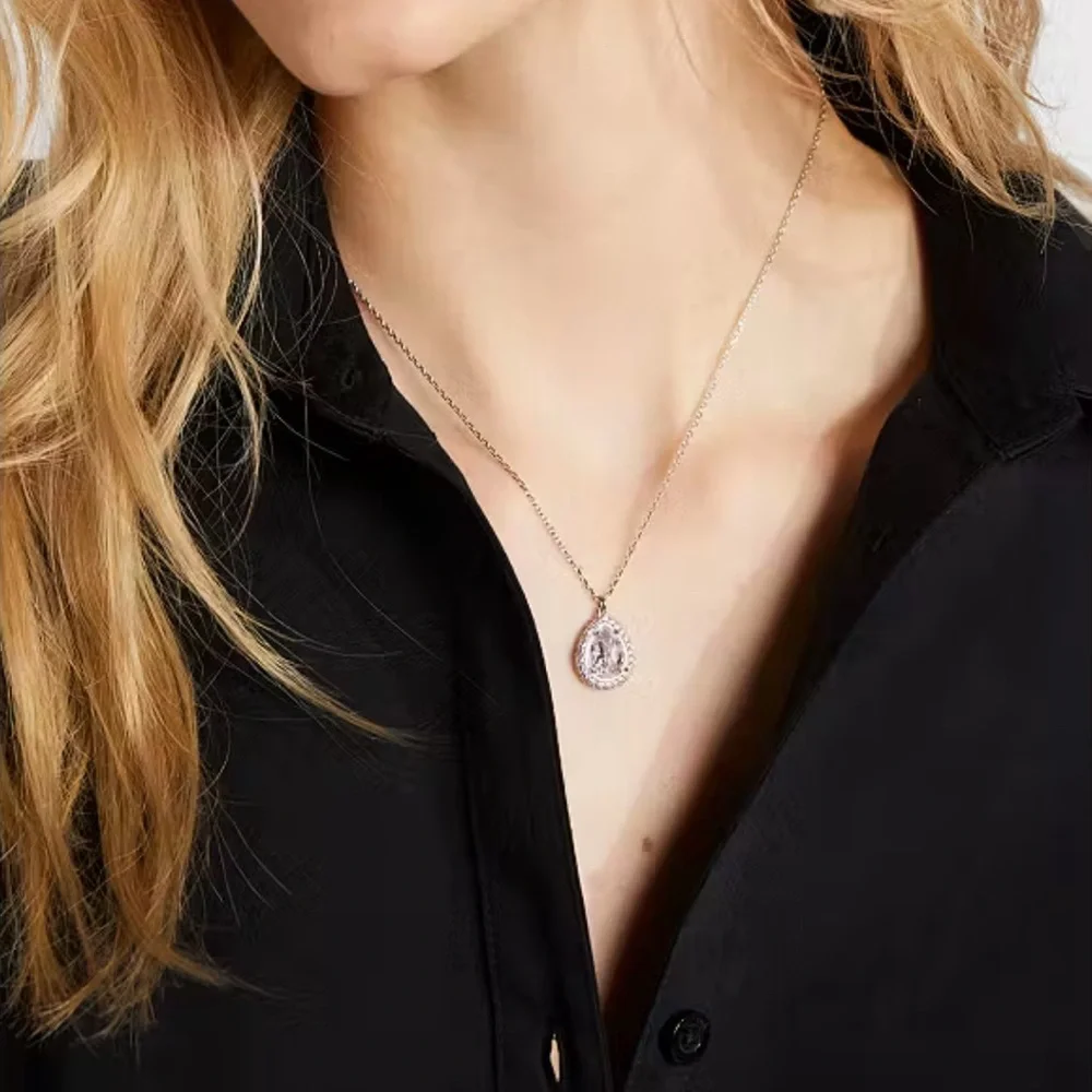 Kate Spade Brilliant Statements Pave Halo Mini Pendant Necklace NWT‎